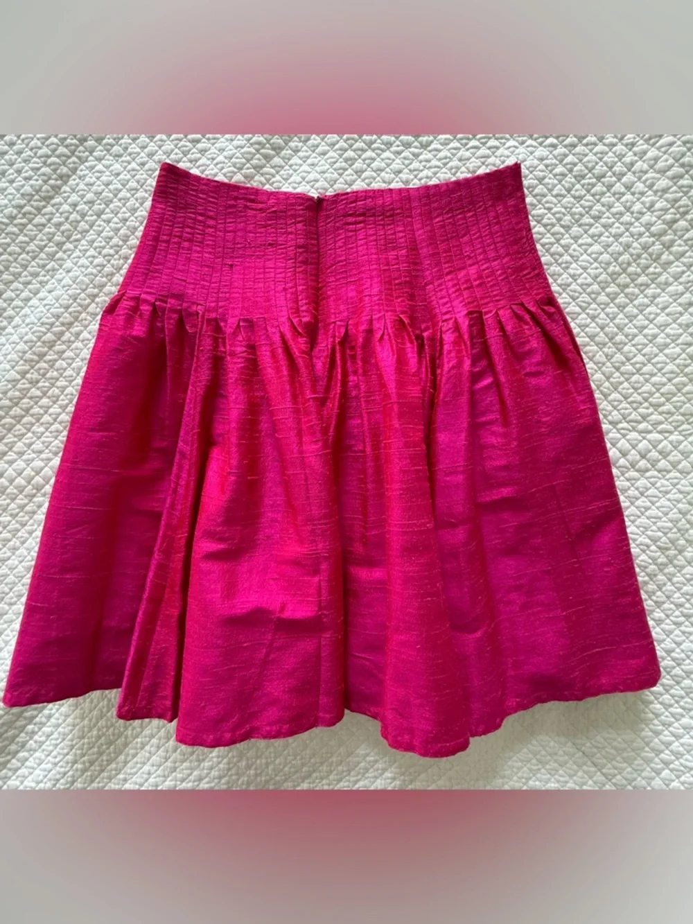 Gretchen Scott Silk Fit & Flare Skirt Pink S